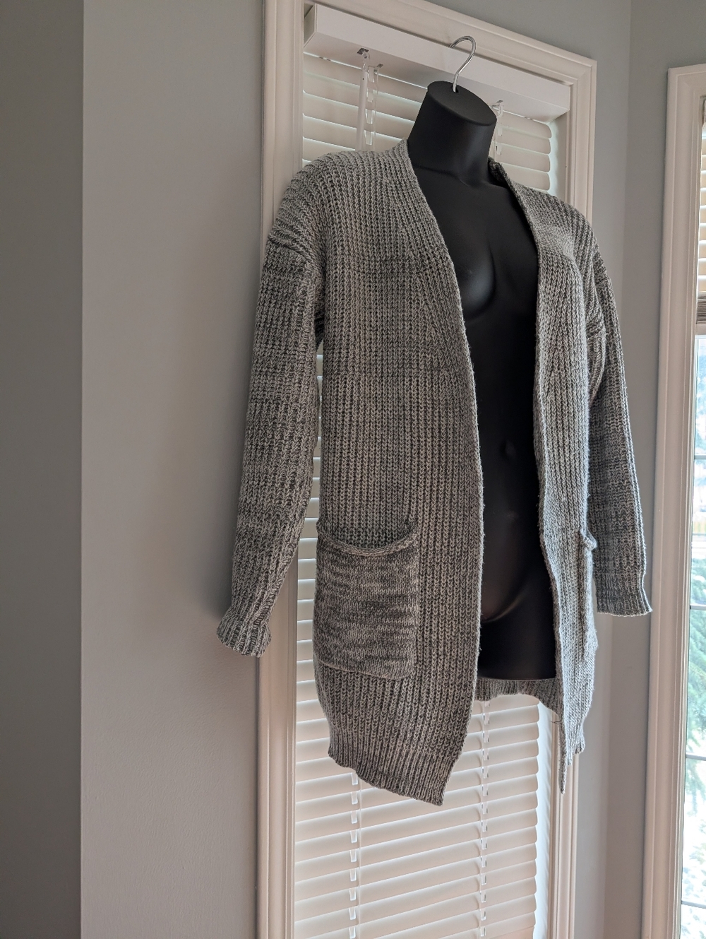 Lyla + luxe open front grandpa cardigan small
